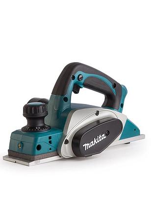 Електричний ручний рубанок (фуганок) makita kp0800 : 620 вт, ширина 82мм, глибина 2.5мм, 2.6 кг (електрорубанок) mik26