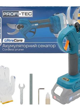 Потужний акумуляторний секатор profi-tec pes25 ultracore : без акб (007629) mik26