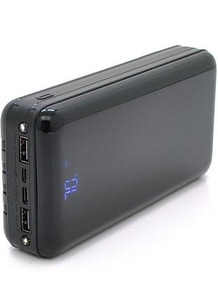 Powerbank bix-30000mah, input:microusb+type-c, output:4usb/type-c/microusb/lightning, qc22.5w/pd20w, black