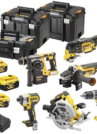 Професійний набір з шести інструментів безщіткових dewalt dck685p3t : з акб 3шт-18v 5.0ач+зп,валіза mik26