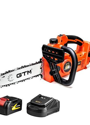 Профессиональная аккумуляторная цепная пила gtm cs18/250bl+ с акб 18v 4.0ah и зу (3607) mik26