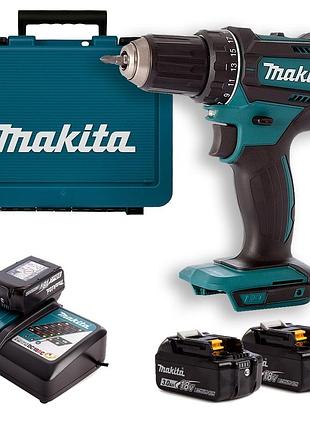 Професійний акумуляторний дриль-шурупокрут makita ddf 482 rfe3 : з акб 3шт-18v 3ah mik26