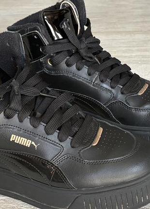 Оригінальні високі кросівки puma karmen mid на платформі (демісезон)