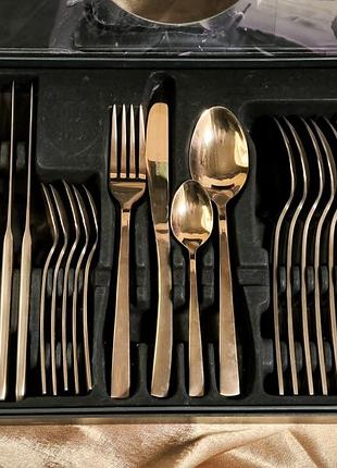 Набір столових приборів berlinger haus rosegold line bh-2355, 24 предмети