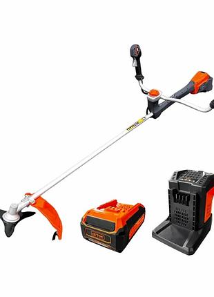 Мощный аккумуляторный триммер gtm bc56/1800bl kit 56в + акб і зп (bc56/1800bl_kit) mik26