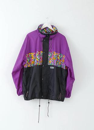 Вінтажна куртка дощовик raiffeisen color вітрьовка 90х