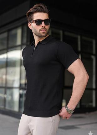 Футболка поло структурна madmext 19741 black l