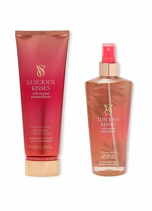 Набір для тіла luscious kisses victoria's secret лосьйон і міст