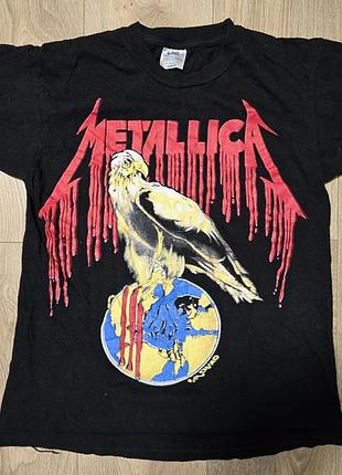 Metallica 1994 black tour t-shirt vintage - eagle pushead