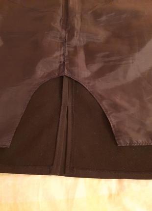 Классическая чёрная юбка-карандаш из плотной ткани.10 фото