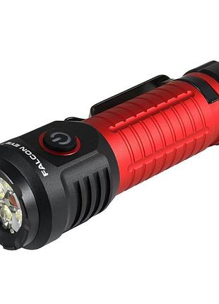 Фонарь тактический falcon eye omega 2k (2000 lm) white/red led magnetic rechargeable type-c (fhh0142)
