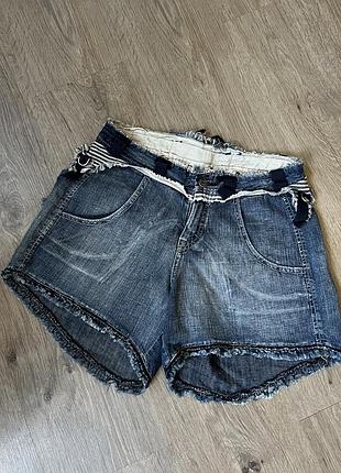 Marithe francois girbaud y2k denim shors дизайнерські джинсові шорти