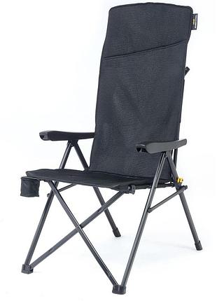 Крісло садове розкладне 120 кг uquip justy xl black