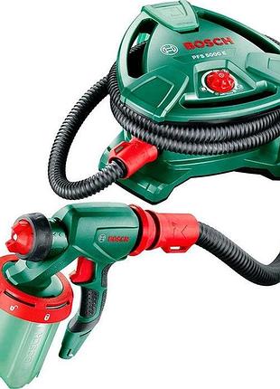 Професійний електричний фарборозпилювач bosch pfs 5000 е : 1200 вт, нанесення фарби 3 м²/хв, контейнер 1 л mik26