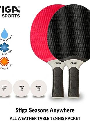 Набір для настільного тенісу stiga seasons anywhere 2 bats 3 balls (1210-0122-01-2)