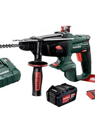 Мощный аккумуляторный перфоратор metabo kha 18 ltx : 2.2 дж, 18в аккум 2ампера и зарядка (600210890) mik26