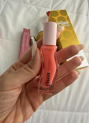 Олійка для губ gisou honey infused lip oil bee-llini peach 8 ml оригінал новий