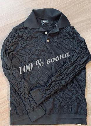 Massimo dutti жіночий вовняний лонгслів-поло s/m