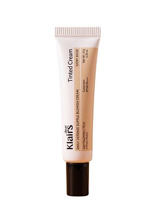 Bb-крем для щоденного захисту та догляду за шкірою dear, klairs daily defense supple blemish cream ivory beige, 10 г