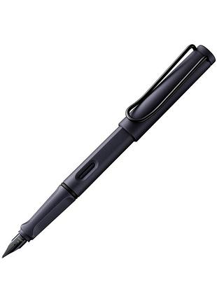 Перова ручка lamy safari steel black, перо lh (4000208)