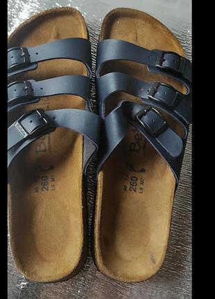 Биркенштоки ортопедичні шльопанці шльопки betula birkenstock florida 40 сині взуття б в