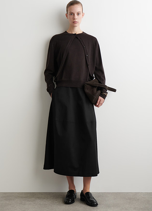 Юбка женская voluminous cotton midi skirt / 40