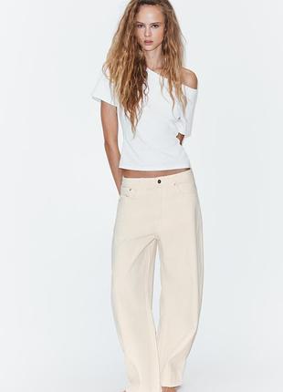 Джинсы trf baggy balloon со средней посадкой от zara
