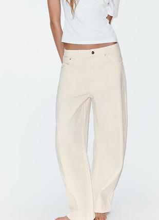 Джинсы trf baggy balloon со средней посадкой от zara