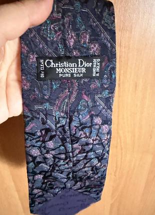 Вінтажна шовкова краватка christian dior monsieur (оригінал)