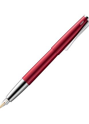 Чернильная ручка lamy studio лаковая красная f, чернила t10 синие (4038148)