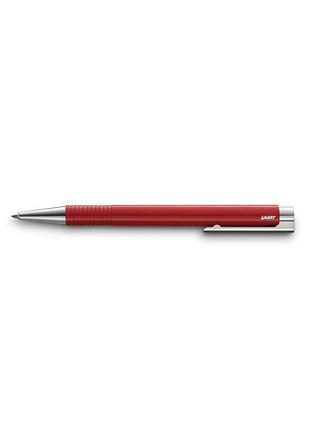 Шариковая ручка lamy logo m+ красная, стержень m16 1,0 мм синий (4030227)