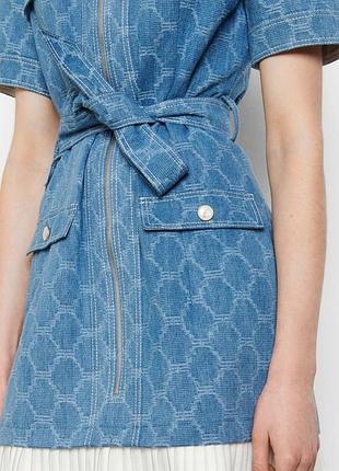 Джинсова сукня sandro paris jacquard denim coat dress / kayle