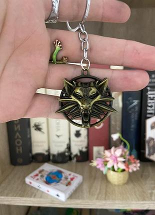 Металевий брелок на тематику гри witcher 3