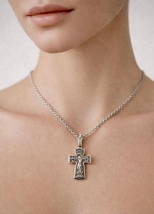 ✝️ срібний хрестик чернений — вічна класика, що завжди актуальна