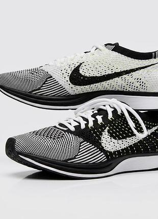 Підліткові, чоловічі кросівки, кеди сітчасті nike flyknit racers, з легким верхом з матеріала flyknit з яскраво неоновими нитками. розмір 39