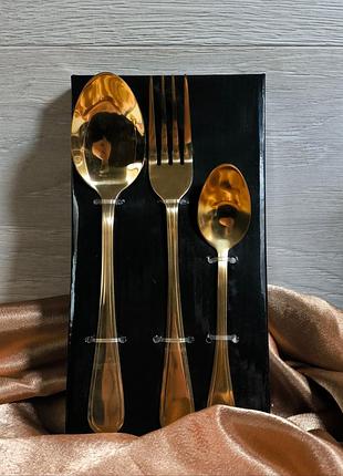 Набір столових приладів snt golden family-3, 18 предметів