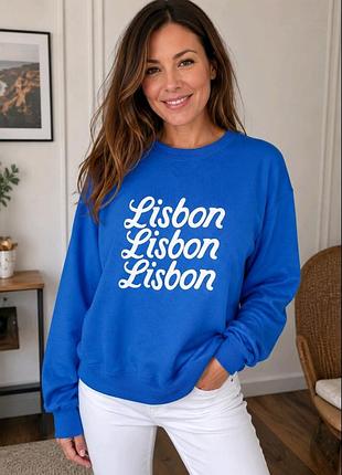 👕 стильный женский свитшот marks & spencer с принтом "lisbon"