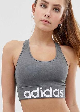 Спортивний топ adidas оригінал сірий жіночий s-m