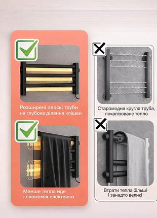 Электрический полотенцесушитель 54х30 см 30–70°c / настенная сушилка для ванной комнаты