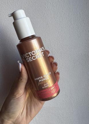 Олія з шимером для тіла victoria's secret white peach mango shimmer body oil