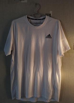 Футболка adidas, біла, розмір l