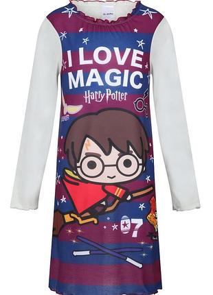 Ночная рубашка harry potter, ночнушка для девочки wizarding world разноцветный 7-8 лет (128 см) код: 3006lnt colors hp