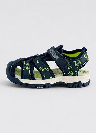 Закриті сандалі kimboo для хлопчиків синьо-зелений 23 (15 см) (gy2422 blue-green)