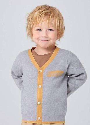 Кардиган для мальчика shein серый (jit7302476 grey (92 см (2 года))