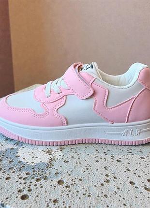 Кроссовки на липучке xifa для девочки бело-розовый 32 (20 см) (533-018 white-pink)