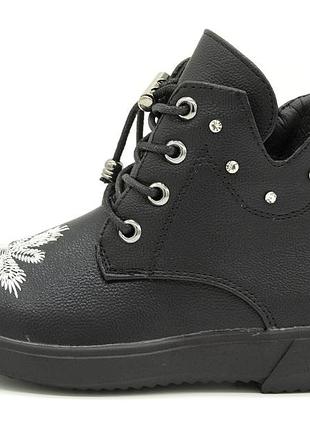 Ботинки для девочек ytop черный (yd1034 black (27 (17,8 см))