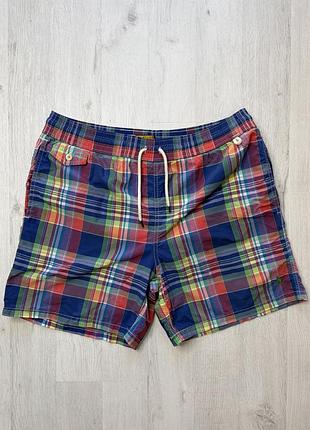 Чоловічі купальні пляжні шорти в клітинку polo ralph lauren розмір м