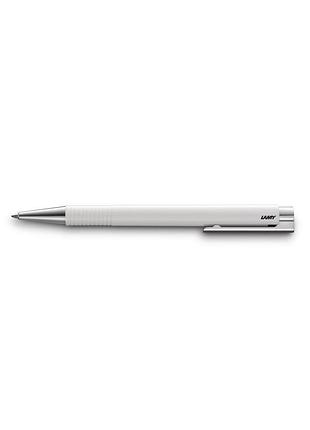 Шариковая ручка lamy logo m+ белая, стержень m16 1,0 мм синий (4030229)