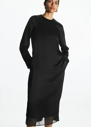 Платье женское cos organza-panelled midi dress / 34