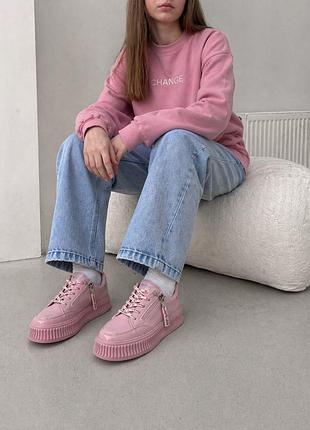 Легкие кроссовки на платформе jong golf для девочек розовый 33 (21 см) (10648-8 pink)